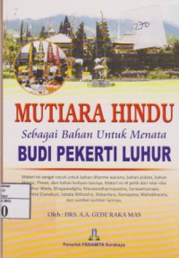 Image of Mutiara Hindu sebagai Bahan Untuk Menata Budi Pekerti Luhur